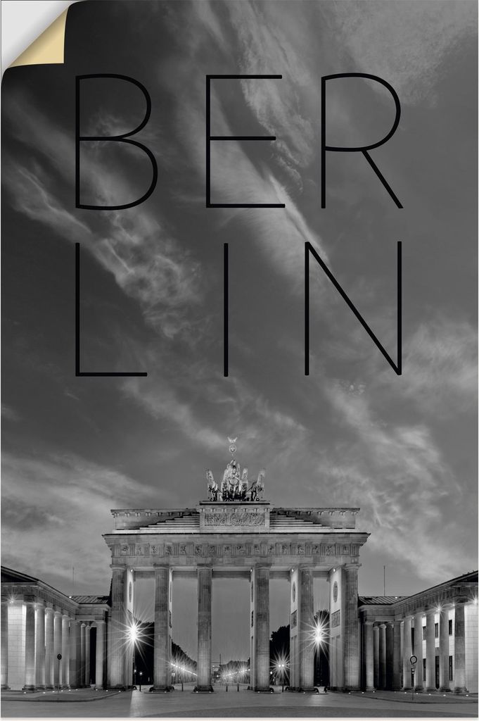 ARTland Wandbild, selbstklebend Brandenburger Tor in Berlin Größe: 20x30 cm