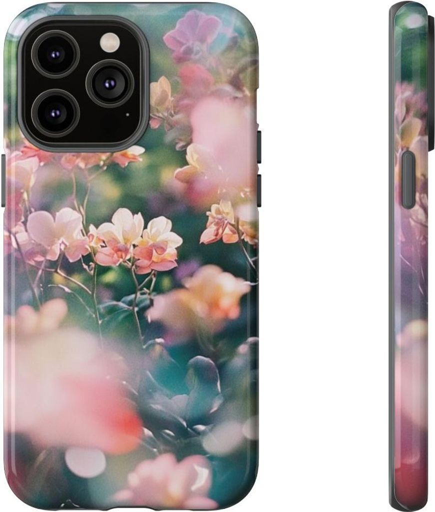 Zarte Blüten in Rosa und Pfirsich – Hülle Kompatibel mit iPhone 14 Pro Max