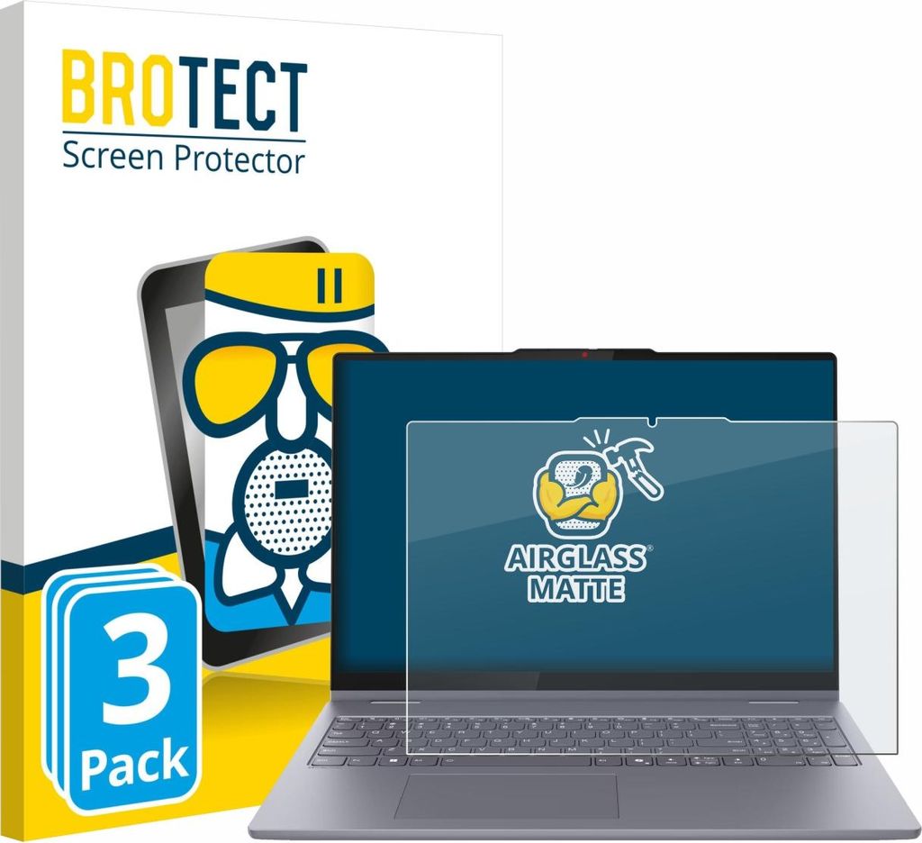 3x BROTECT Entspiegelungs Schutzglas für Lenovo IdeaPad 5 2-in-1 14AKP10 Schutzfolie Panzer Folie Glas Display Schutz matt