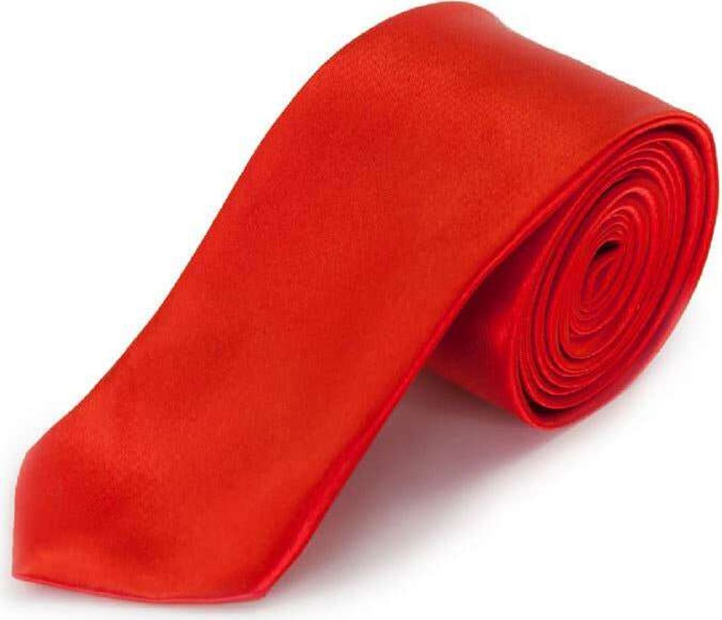 Oblique Unique Krawatte Schlips schmal Binder Style - rot Produktbild 