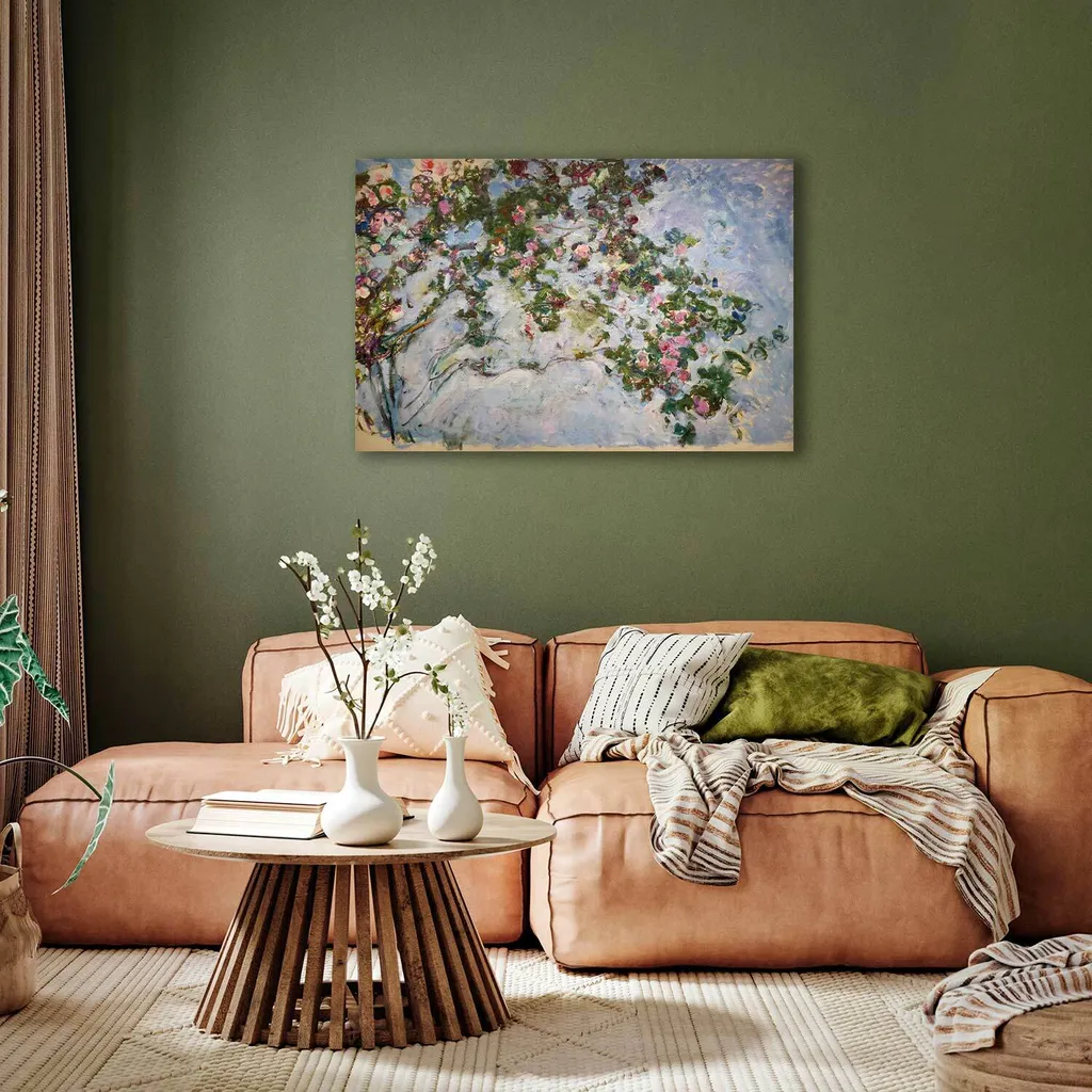Runa Art Tabella decorazione della parete Fiori - 60 x 40 cm XXL Stampa su Tela Salotto Appartamento - pronta per essere appesa - 006115a