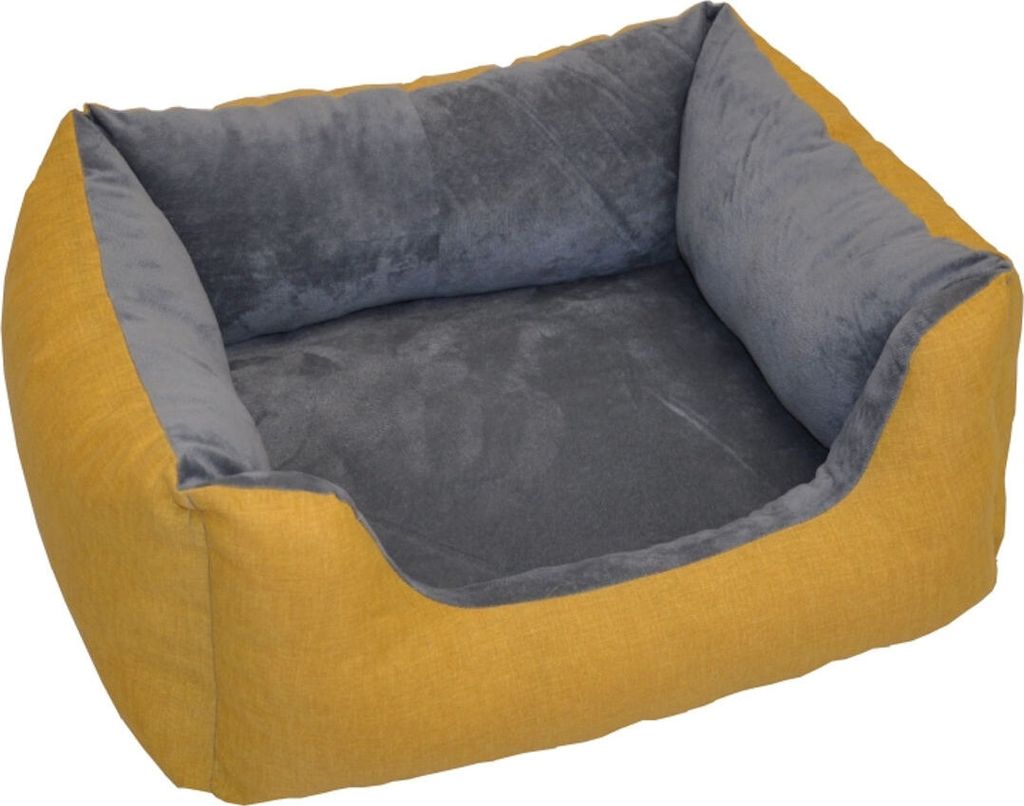 Hundebett / Katzenbett Gr. 60 x 48 cm , Fb. Yellow , Hundekorb / Katzenkorb