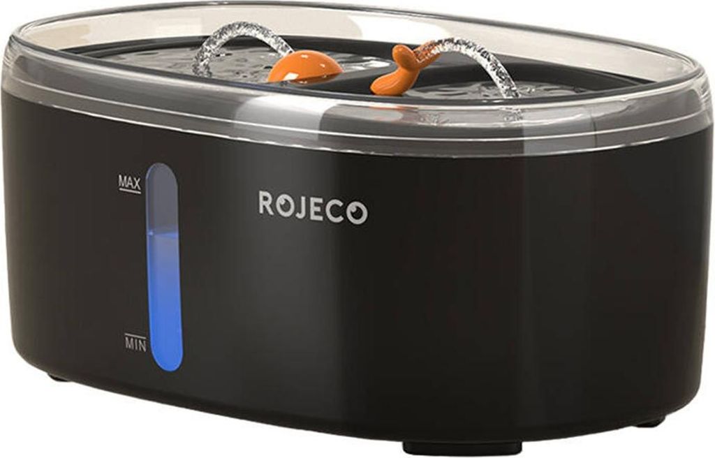 Rojeco Trinkbrunnen 2,5L schwarz für Katzen & Hunde
