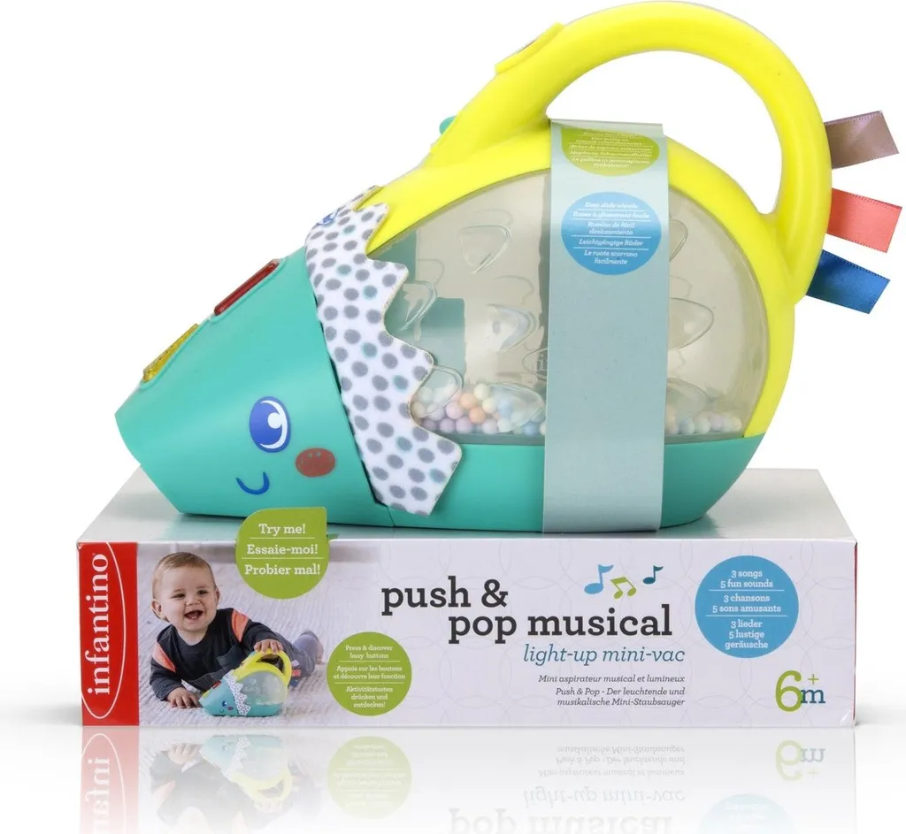Aspirateur musical pour apprendre à marcher en s'amusant bébé