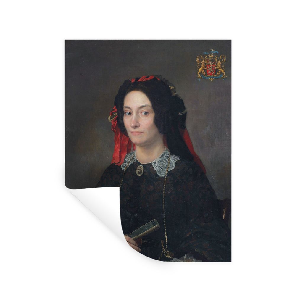 MuchoWow Wandtattoo Wandsticker Wandaufkleber Marie Joséphine Jacoba van Marcke de Lummen - Lawrence Alma Tadema 120x160 cm Selbstklebend und Re...