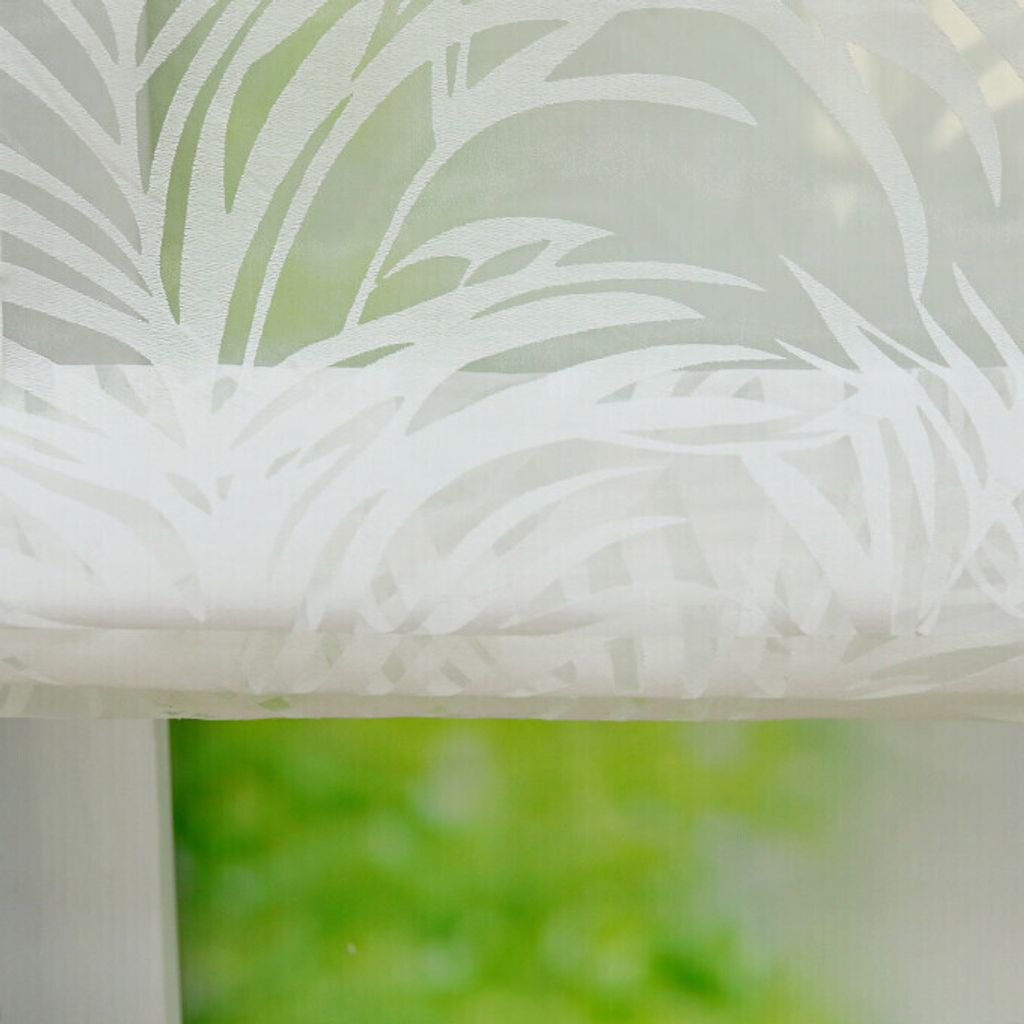 Yujiao Mao Voile Raffrollo Ohne Bohren - Transparenter Vorhang Mit Streifen 120x130cm