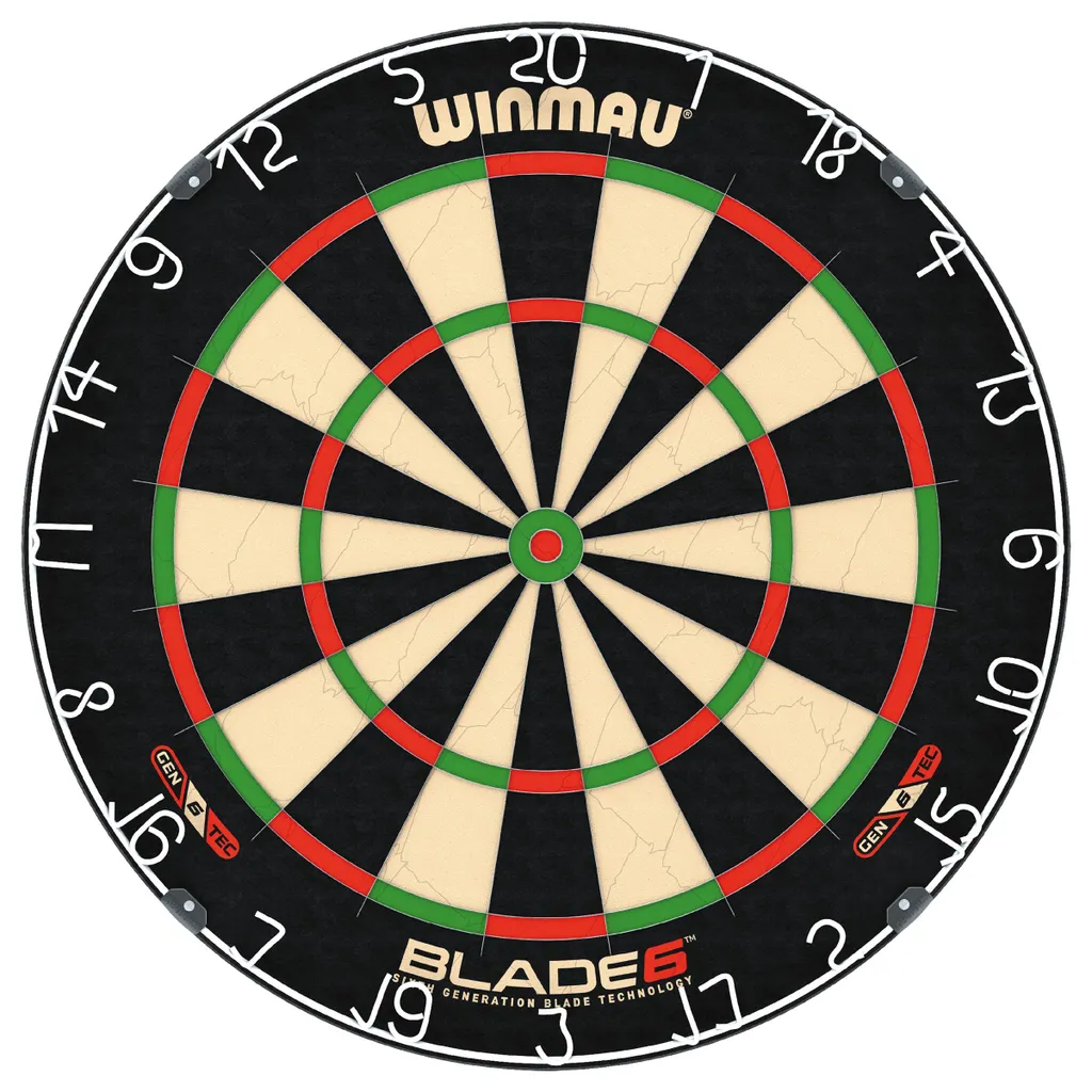 Cible de fléchettes professionnelle Winmau Blade 6 en Sisal de Compétition