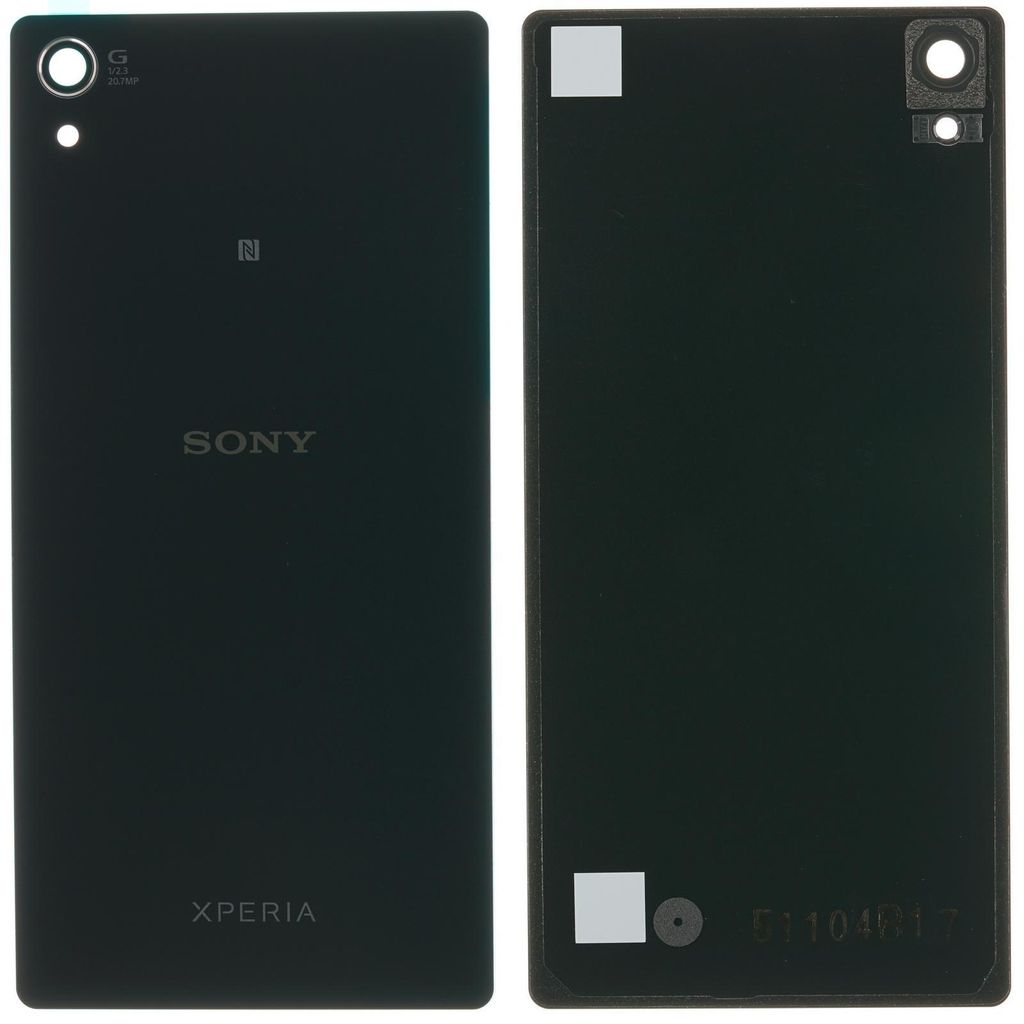 Sony Xperia Z2 Backcover + Kameraglas + Kleber, Schwarz Produktbild 
