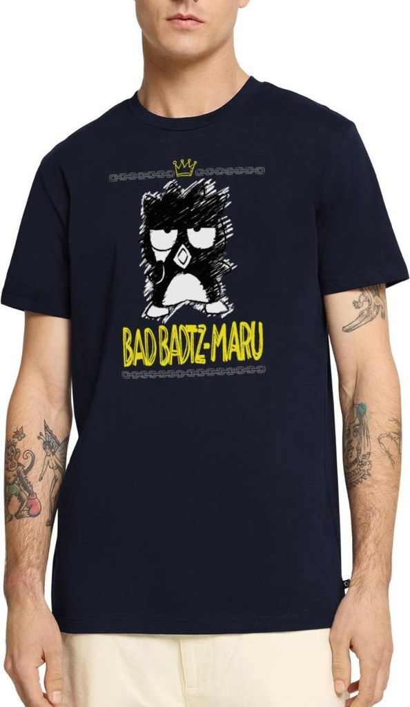 Spreadshirt Bad Badtz Maru Skizzen Stil Männer Premium T-Shirt, L, Navy