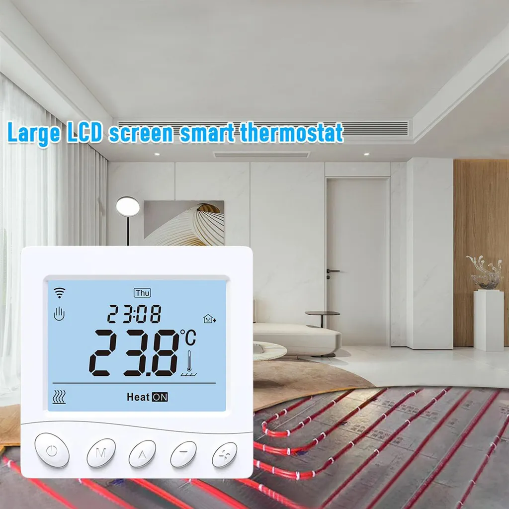 Thermostat Intelligent Mural Programmable WiFi pour Chauffage Sol 16A - 5