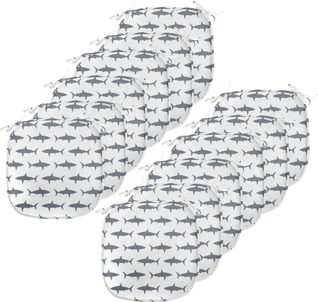 Cuscini Sedie 12 Pezzi Grigio Bianco ABAKUHAUS Pesci Decorativi