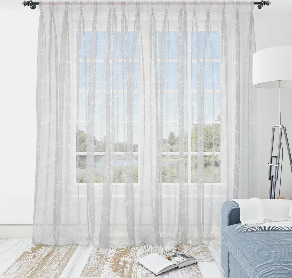 Decorazione Parete ABAKUHAUS Rose Astratte 160x274cm - Tessuto Raso