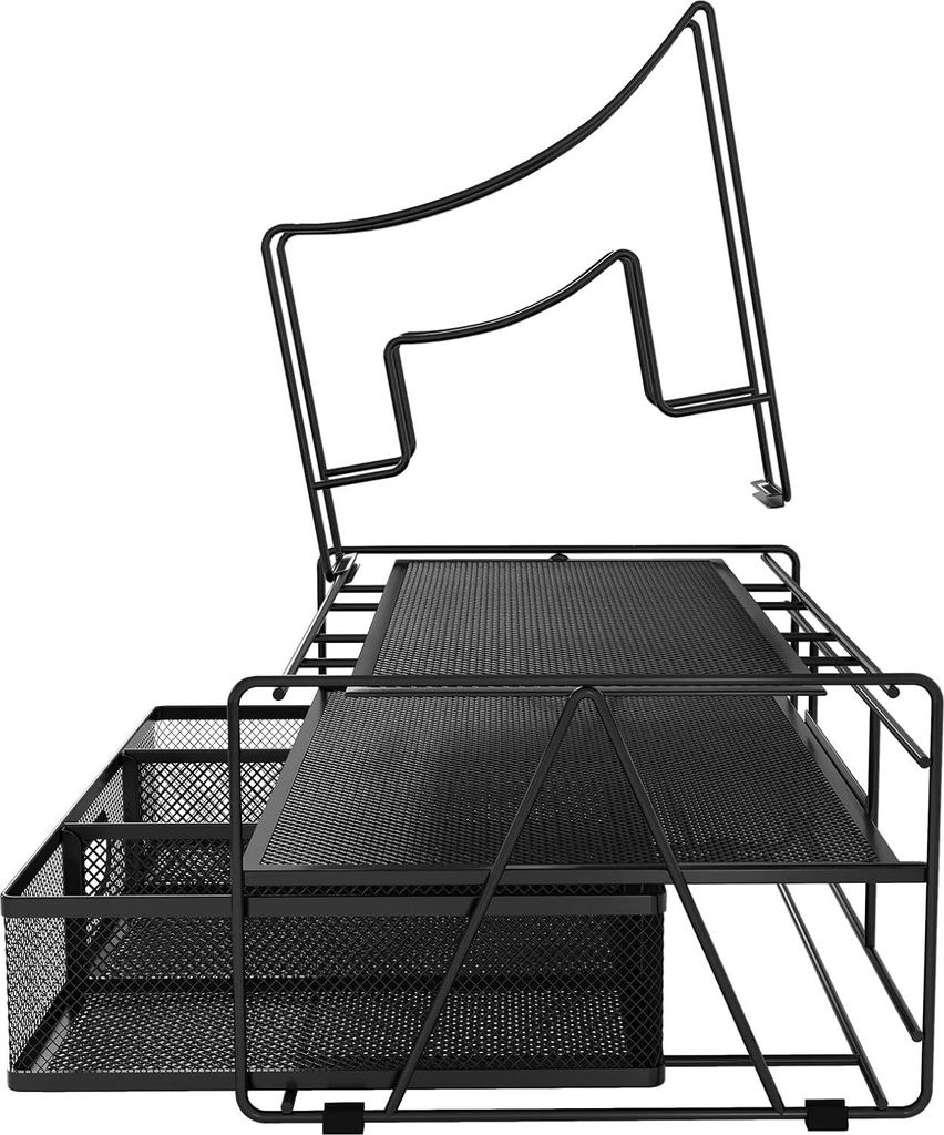 Mesh Büro Organizer mit A4 Ablage - Multifunktionaler Organizer für Büromaterialien mit Akten Sortierer