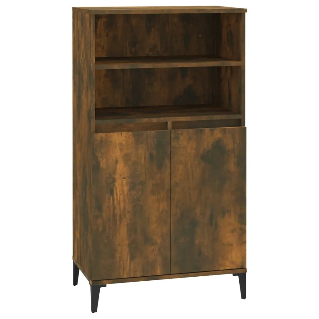 SYFAX™ Credenza Rovere Fumo 60x36x110 cm in Legno Multistrato