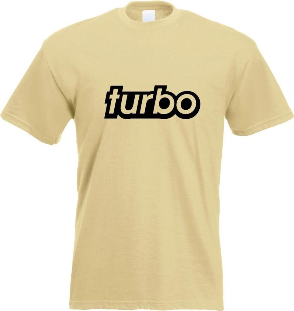 Kiwistar - T-Shirt - Khaki - Turbo Motiv Bedruckt Funshirt Design Print - mit Motiv Bedruckt - Funshirt Design - Sport - Freizeit - Herren - S