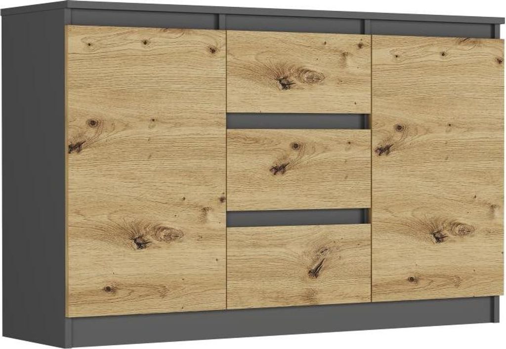 Framire Komoda 120cm skříňka zásuvky police R-120-S3 Obrázek produktu 