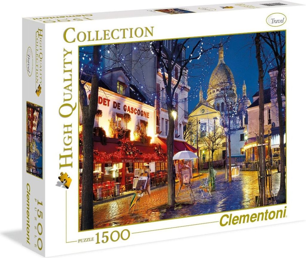 Clementoni - Puzzle 1500 Paříž, Montmartre Immagine del prodotto 