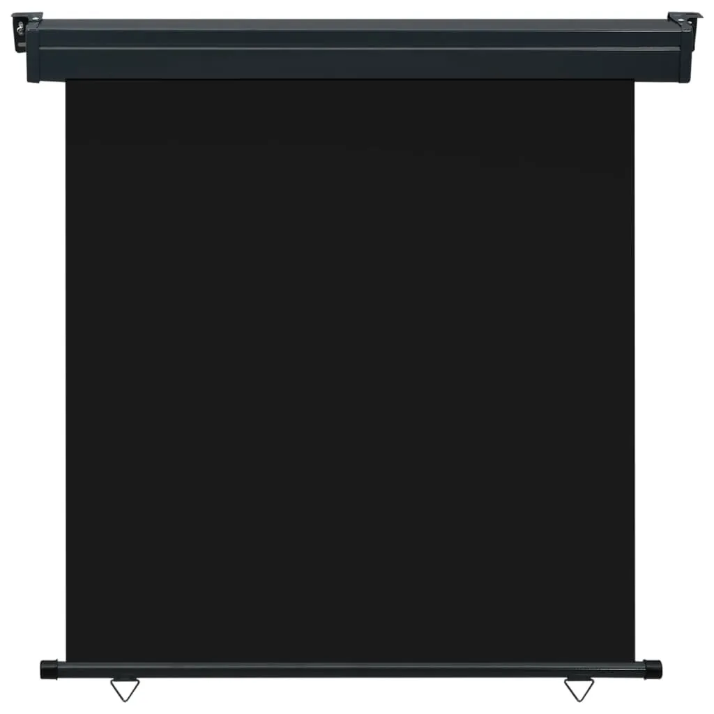 Store latéral balcon noir 175x250 cm - Toile robuste et anti-UV opaque - 2