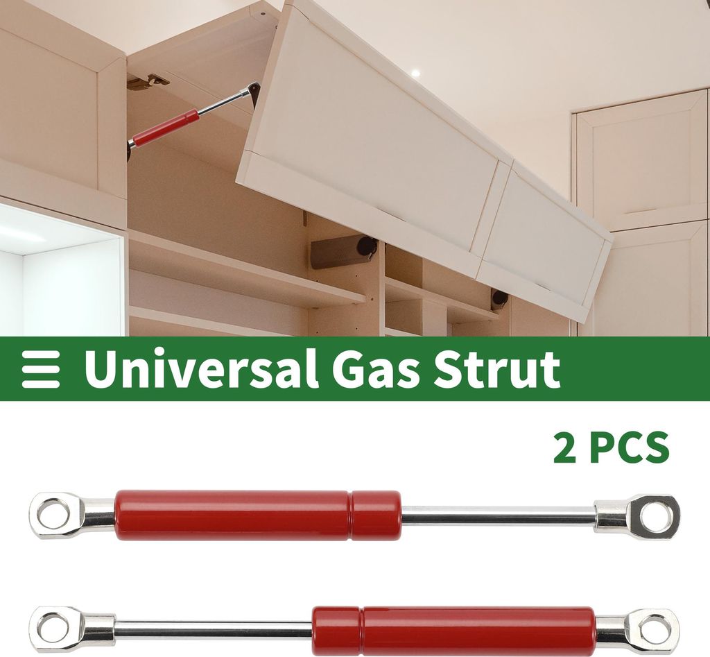 Universal-Hebestützen, Gasdruckfeder, 7 Zoll/180 mm, 45 lb/200 N/20 kg, Rot, 2 Stück