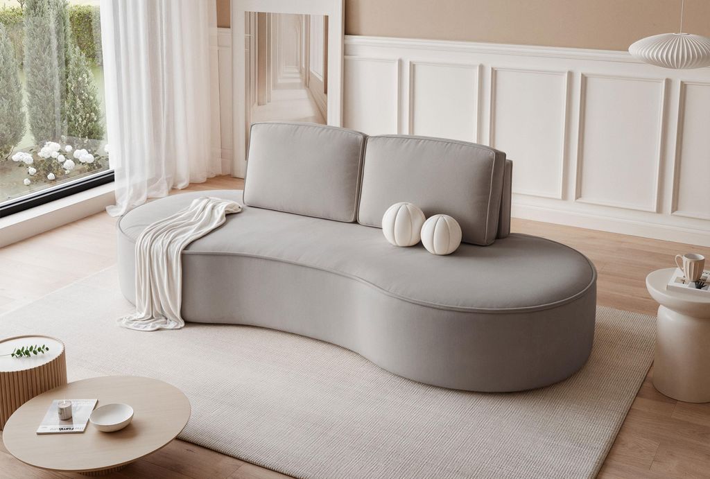 Elegante und funktionale Polstercouch SOFIA für Wohnzimmer Wohnlandschaft freistehende Couch Gepolstertes Sofa Riviera 91