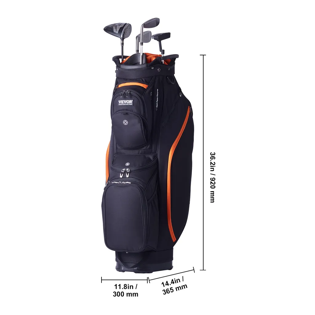 Sac de golf chariot premium robuste avec 14 diviseurs et 13 poches - 8