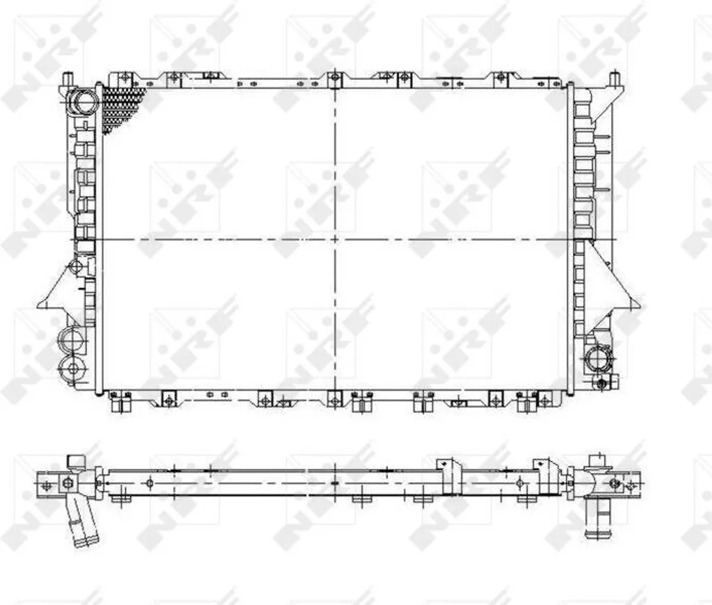 Radiateur moteur NRF 58870 pour Audi A6 (4A) - Remplacement OE 4A0121251K