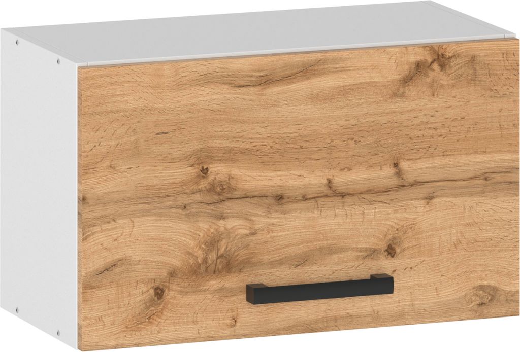 ULWEHOME | Dunstabzugshaubenschrank 60 cm Eiche Wotan, Küchenoberschrank für Dunstabzugshaube, Oberschrank ohne Gerät