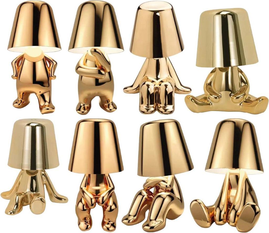 Luxus - Bins Brother Tischlampe - Gold - Set van 8 Produktbild 