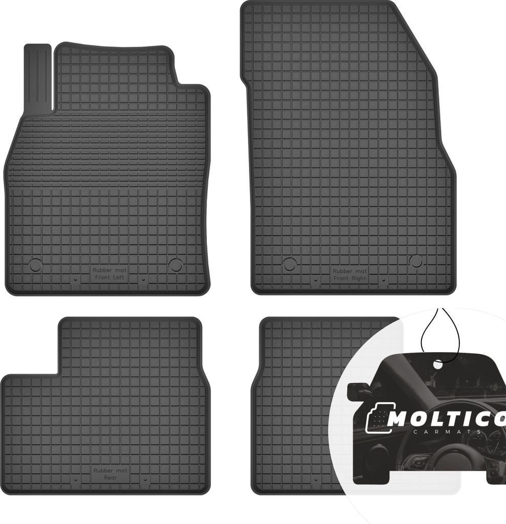 Gummimatten mit Rand Auto Fußmatten Gummi Automatten Passgenau 4-teilig Set - passend für Opel Insignia A 2008-2017