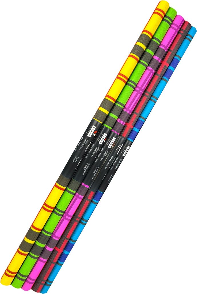 Seidenpapier geknittert 50x200 Satz von 5 Stück MIX Crêpe Tymos