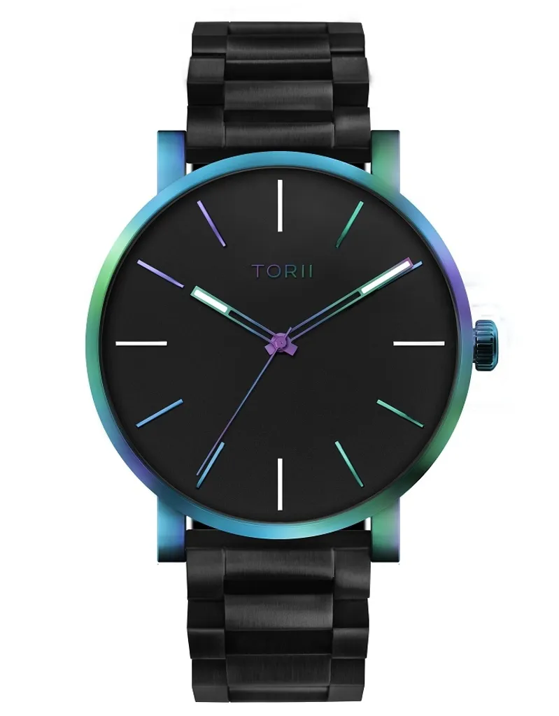 Montre Homme Étanche TORII M45BB.BM - Fini la Rouille avec ce Design Noir