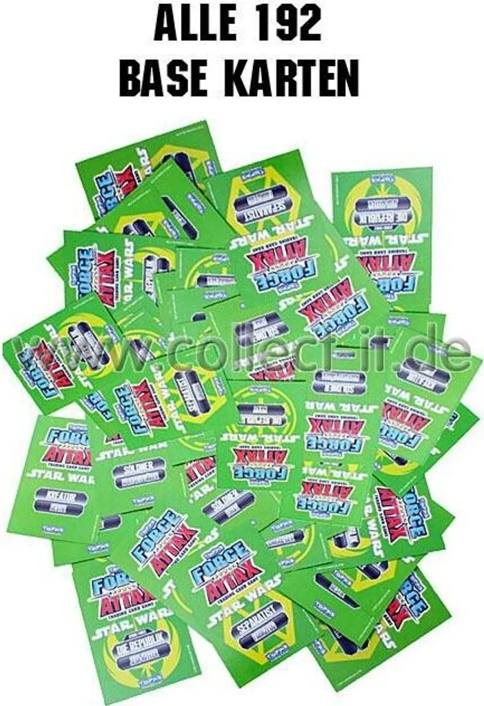 Set Intégral 192 Cartes Star Wars Force Attax S2 - 2011 Version Allemande