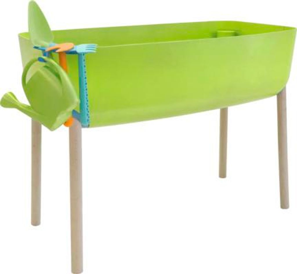 Hochbeet für Kinder FloraSelf Floralie Gärtnern mit Kids 76x38x56 cm erbsengrün