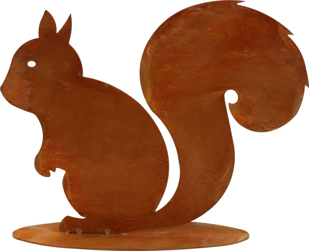 Rostikal Rost Deko Eichhörnchen Figur 20 cm Dekoration Wohnzimmer Gartendeko Vintage