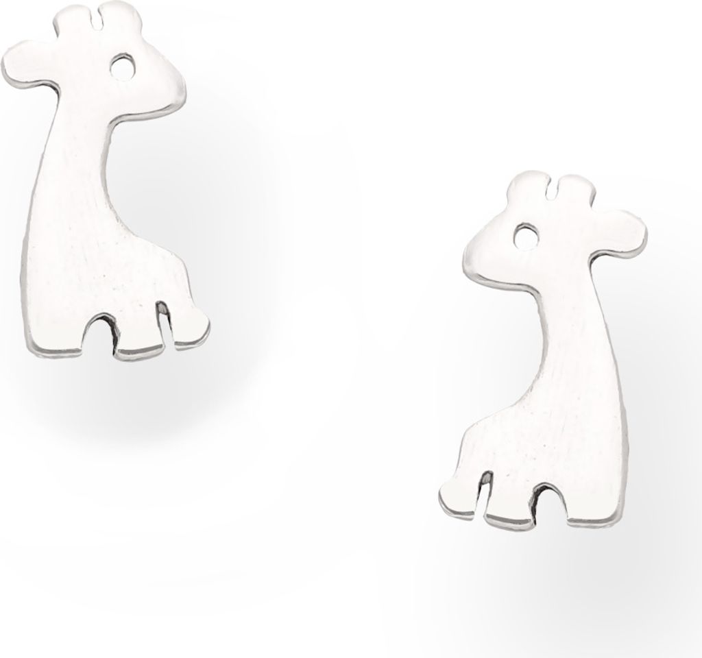 Ohrstecker Giraffe: Kinder Ohrringe Silber 925