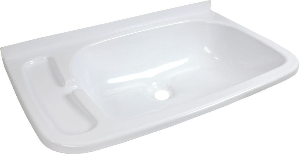 Einlegemulde Waschbecken Wohnmobil Wohnwagen Caravan Camping Boot 465 mm x 295 mm x 110 mm rechteck weiß