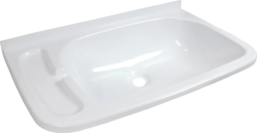 Lavabo rectangulaire camping-car et caravane blanc 465 mm à encastrer