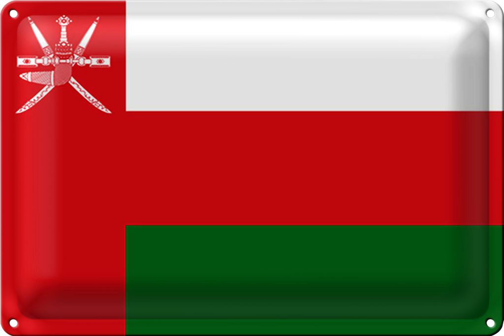 Blechschild Flagge Oman 30x20cm Flag of Oman