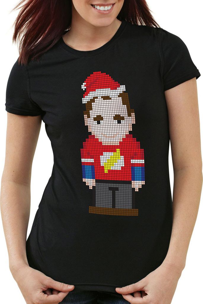 style3 Weihnachts Sheldon Damen T-Shirt, Größe:S