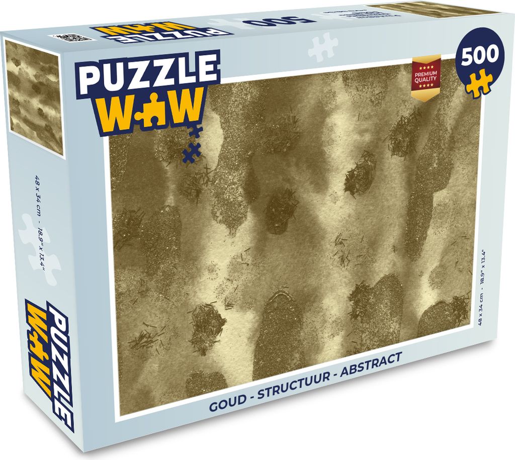 MuchoWow Puzzle 500 Teile Gold - Textur - Abstrakt - 500 Teile - Kinder - Selberbauen - Puzzlespiele