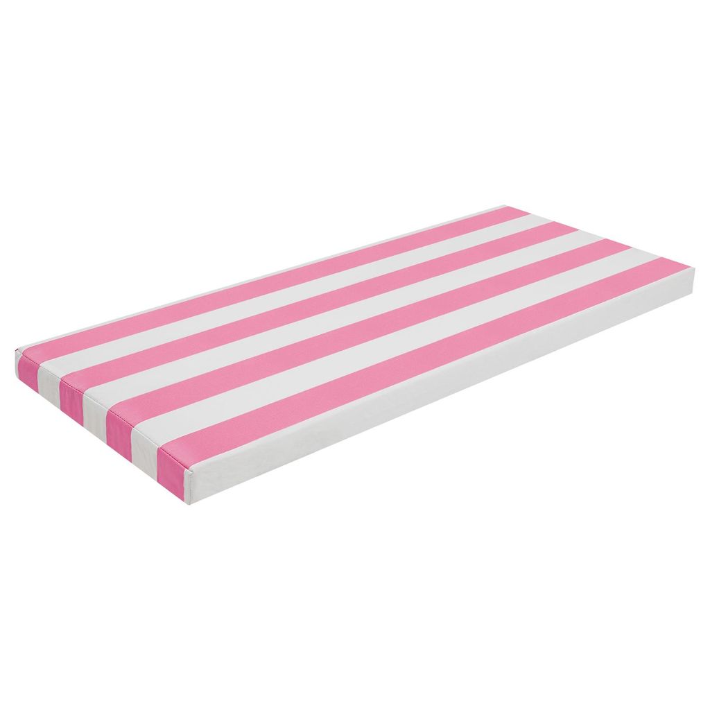 Bankauflage Wasserdicht 100x40x5cm Sitzkissen Rosa&Weiß für Außenliegen Gartenstühle Innenbank