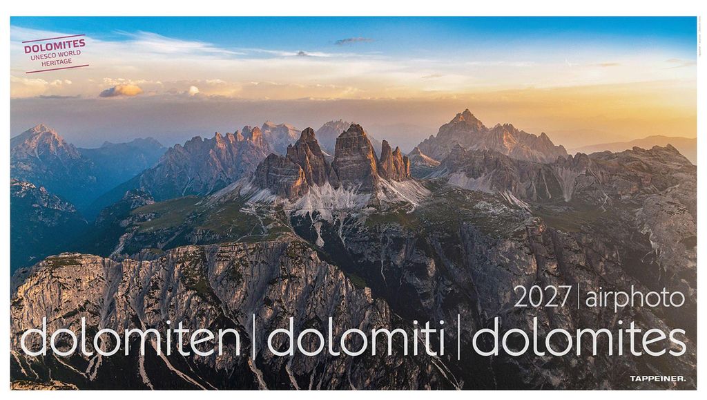 Luftbildkalender Dolomiten 2027 Produktbild 