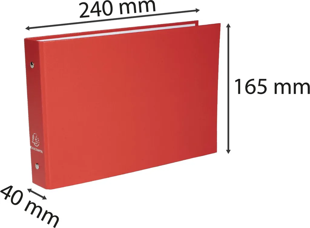Classeur A5 2 Anneaux 804E sort - Couverture PP Durable et Solide - 2