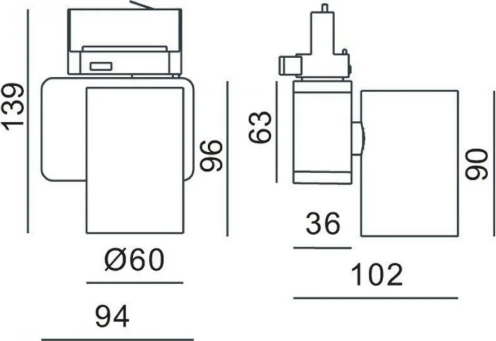 Éclairage d'accentuation LED pour rail triphasé Nihal Mini 3000K argenté - 3