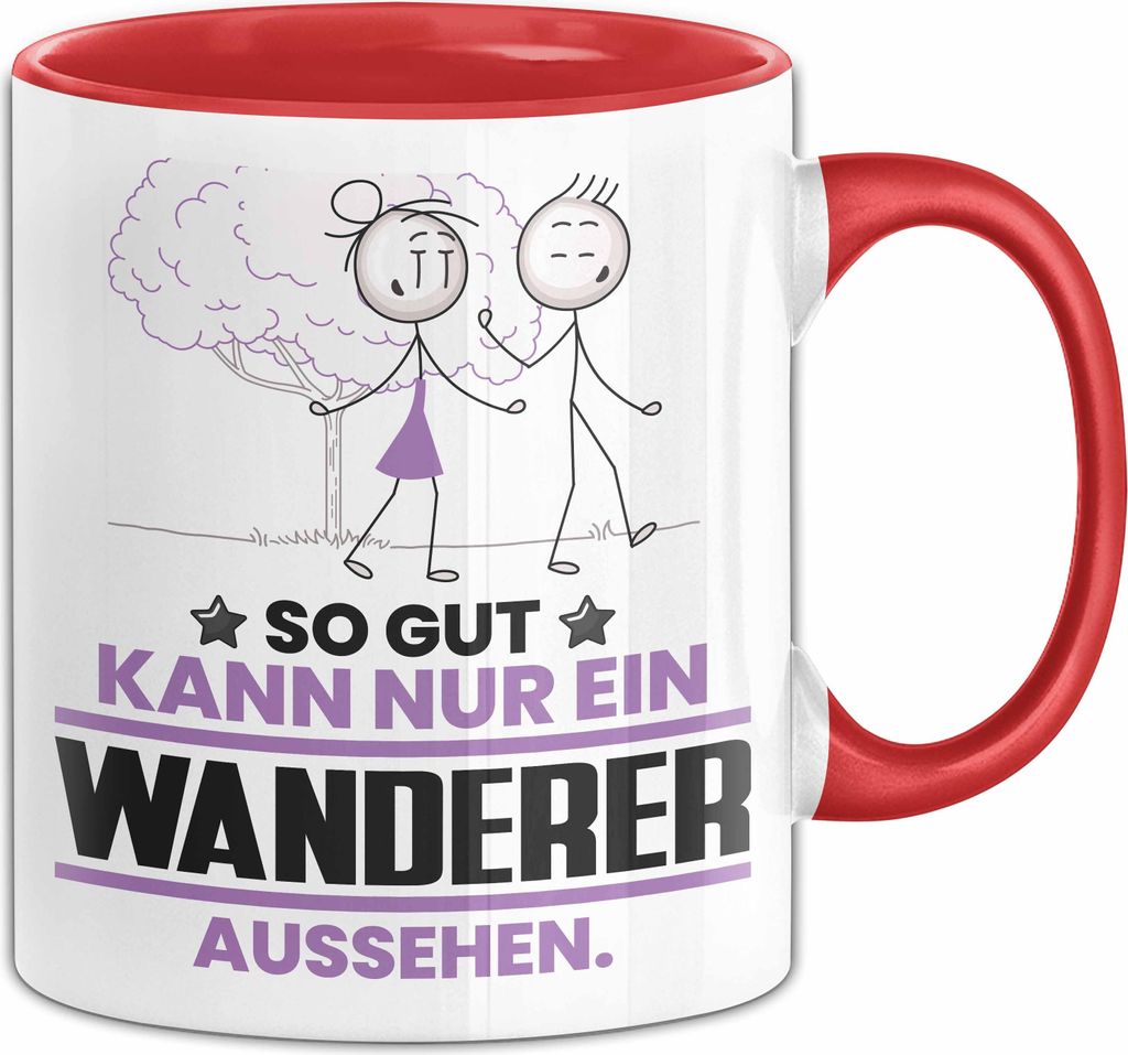 Wanderer Geschenk Tasse So Gut Kann Nur Ein Wanderer Aussehen Geschenkidee Kaffee-Becher (Rot)