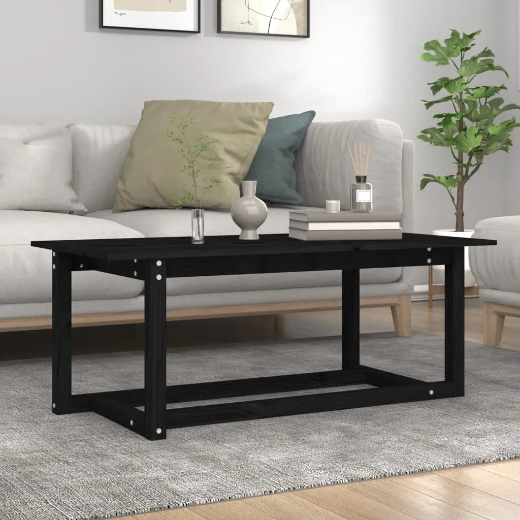 Maison Exclusive Tavolino Salotto Legno Massello Nero 110x55 Prezzo