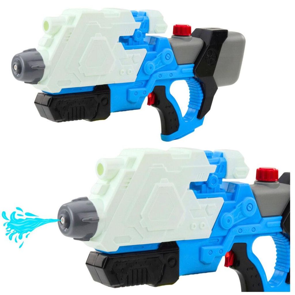 Lean Wasserpistole Mit Mechanischer Pumpe Weiß/Blau 650Ml