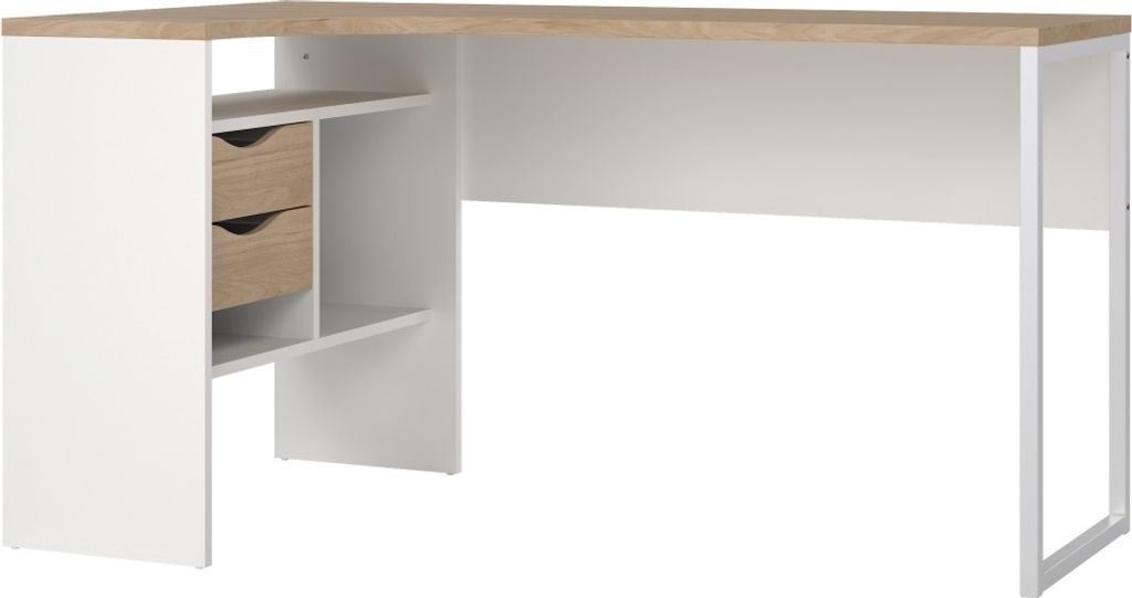 FunctionPlus Schreibtisch Ecke 3 Ablagen 2 Schubladen Produktbild 