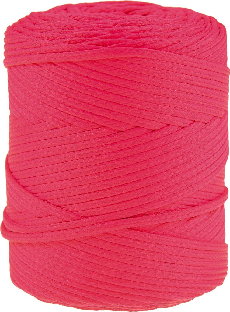 Polyester-Schnur 100m Kordel 4mm, PES Kordel Flechtschnur, Polyesterkordel, Farbe:pink
