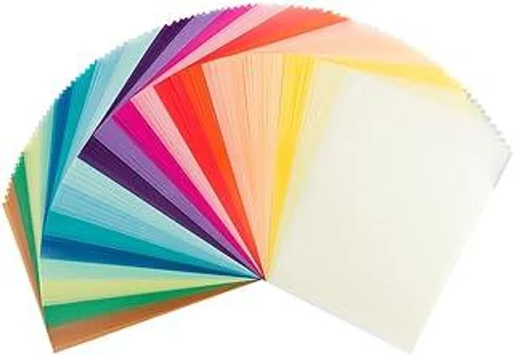 Idee con il Cuore: Carta Trasparente A4 Premium | 20 Colori per Scrapbooking